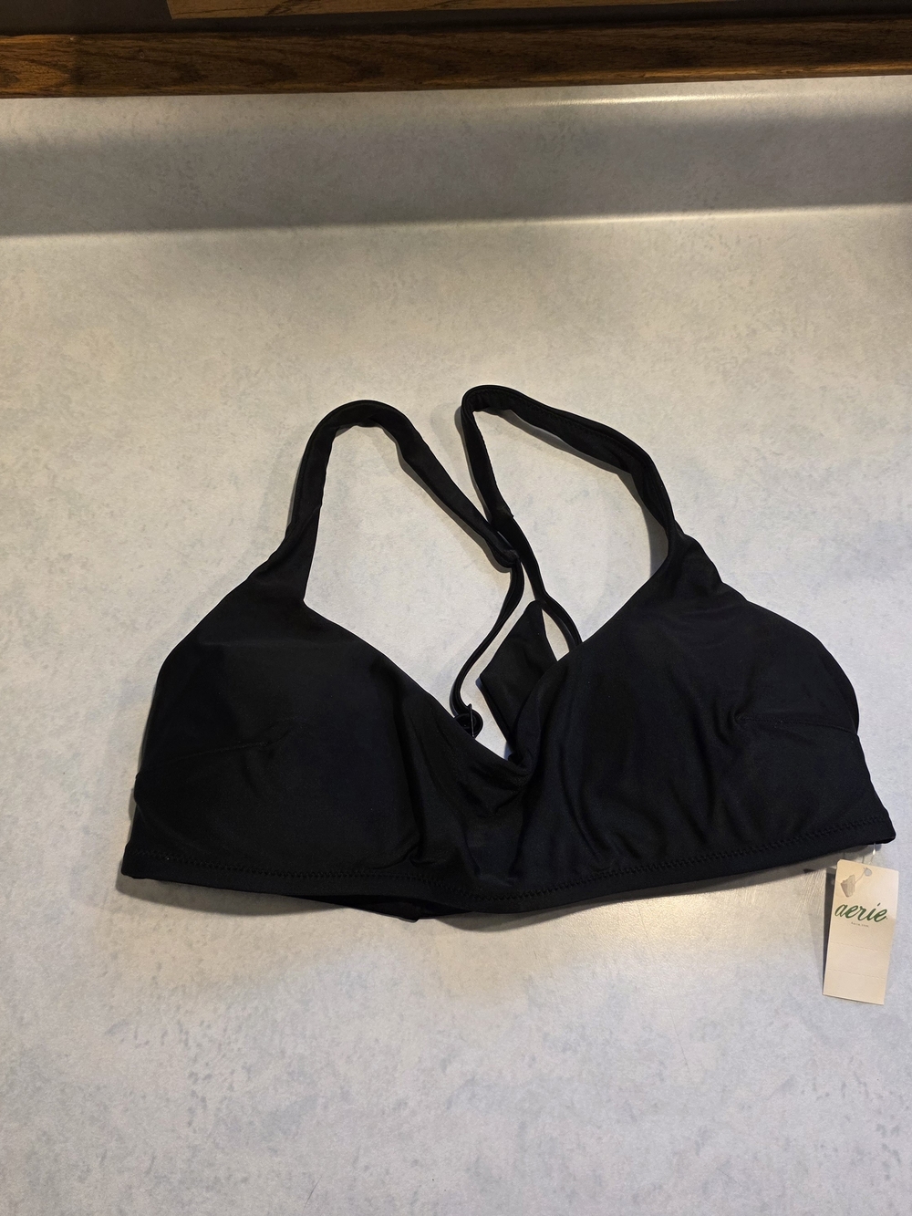 aerie Black Wireless Bralette with Adjustable Straps